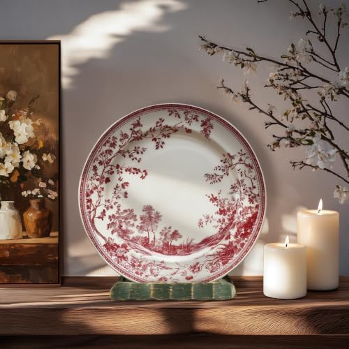 BEGINS Plate Stands for Display Hand-Forged, Solid Vintage 8-Inch Plate Display Stand, Decorative Metal Plate Holder for Book, Platter, Plaque, Photo Frame, Tabletop Art (Sage Green) - Image 5
