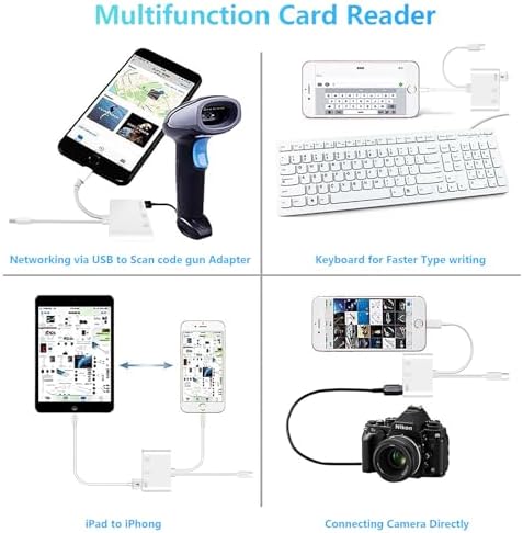 SD Card Reader for iPhone iPad Mac, Lightning & USB-C Dual Connectors Memory Card Reader with SD/Micro SD/USB-A 3 Slots, Digital Camera Adapter to iPhone, Plug & Play - Image 7