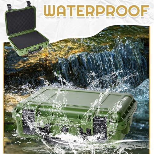 Relaxweex 22.4 x 16.1 x 10.2 Inch Hard Case, Grid Shell, Green - Image 6