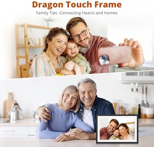 Dragon Touch 10.1'' WiFi Digital Picture Frame with Dual Swappable Snap Frames – 1280×800 HD IPS Touch Screen, Auto-Rotate, Instantly Share Photos/Videos via Free App, Gift for Birthday, Wedding, Mom - Image 3