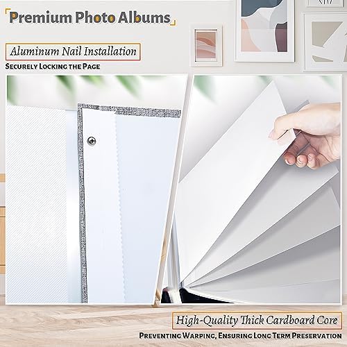 Artfeel Photo Album Self Adhesive Scrapbook,60 Pages Large Photo Book for 4x6,5x7,8x10 Pictures,DIY Album for Baby Wedding Family Travel Birthday,with Metallic Pen and Scraper - Image 4