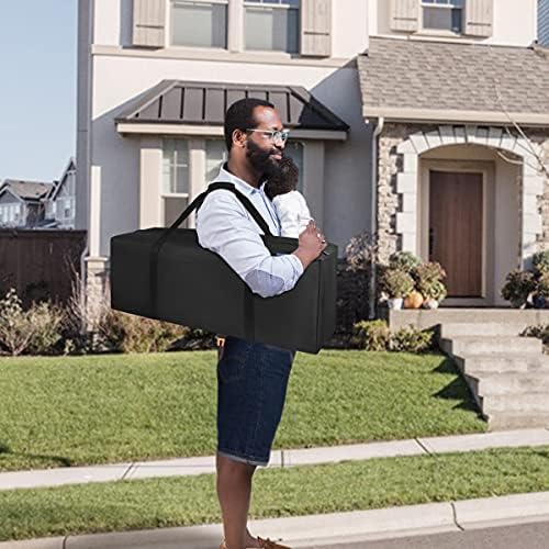 COOLBEBE 36-Inch Large Travel Duffle Bag, 100L Heavy Duty Luggage, Black - Image 6