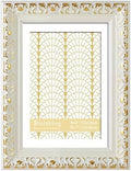 VIOLABBEY 5x7 Picture Frame Antique White and Gold, Ornate Vintage Frame by violabbey