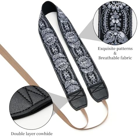 ZOOEASS Camera Strap for DSLR and Mirrorless Digital Camera,Neck Strap with Embroidery Patterns and Quick-release Buckle - Image 4