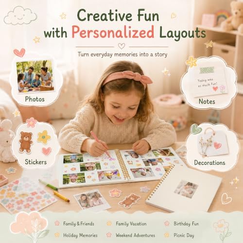 10x10 Spiral Self Adhesive Photo Album 40 Pages Beige - Image 4