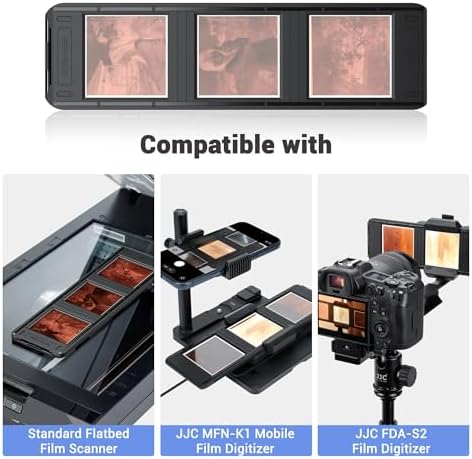 JJC Slide Mount Holder for 6x6 Medium Format Film Compatible with Film Scanners Copying Equipment, Holds 3 Negative Frames On Digitizing Adapter Set - Image 3