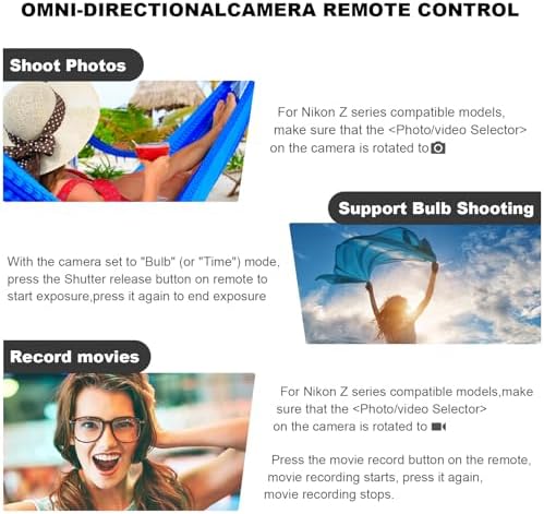 for Nikon Camera Wireless Remote Control, Rechargeable OLED Shutter Release - Image 3