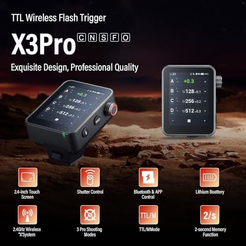 Godox X3PRO-N X3PRO N Wireless Flash Trigger for Nikon TTL 2.4GHz HSS Built-in Blueetooth App Control LCD Touchscreen TCM Function Camera Remote Trigger for Nikon - Image 2