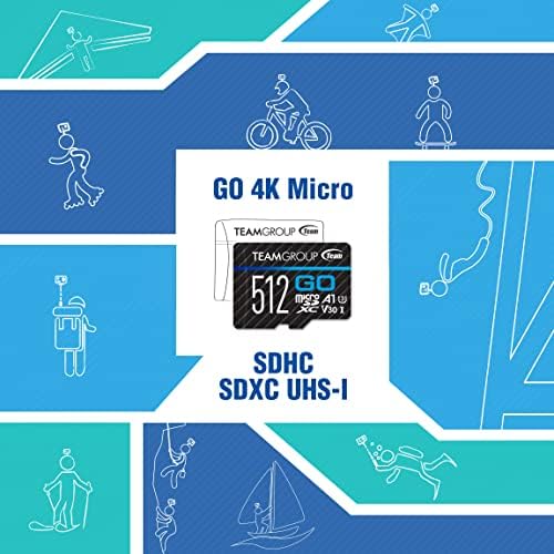 TEAMGROUP GO Card 128GB x 2 Pack MicroSDXC UHS-I U3 V30 4K for Action Cameras & Drone High Speed Flash Memory Card with Adapter for Outdoor Sports&Vlog, 4K Shooting,GoPro&Insta360&DJI TGUSDX128GU364 - Image 5