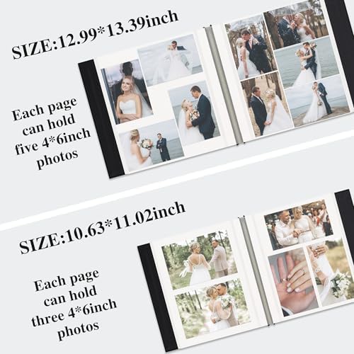 Self Adhesive Photo Album Linen Cover 60 Pages Black - Image 2