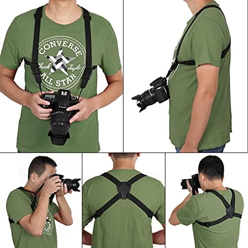 Vigorport Camera Strap, Cross Shoulder Straps, Quick Release Chest Harness - Image 2