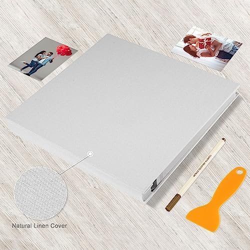 Photo Album Self Adhesive Pages 13.2x12.8 Scrapbook White 60 Pages - Image 4