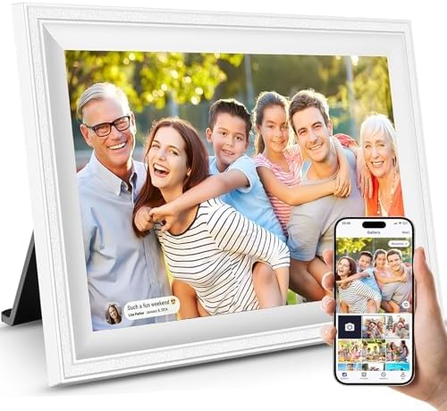 Smart White Digital Picture Frame WiFi Send Photos from Your Phone by Unknown