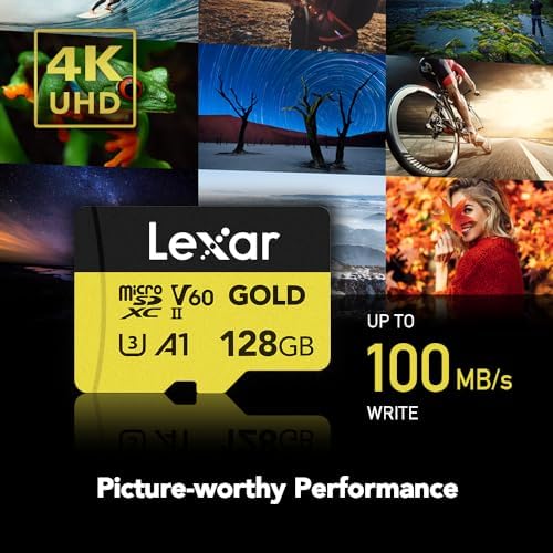 Lexar 128GB Gold Micro SD Card, 280MB/s Read, 4K, V60, UHS-II, A1 - Image 5