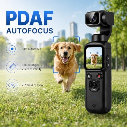 4K Pocket Gimbal Camera with Autofocus and Face Tracking - Image 3