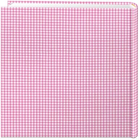 Pioneer Photo Albums 200-Pocket Gingham Fabric Frame Cover Photo Album for 4 by 6-Inch Prints, Pink - Image 3