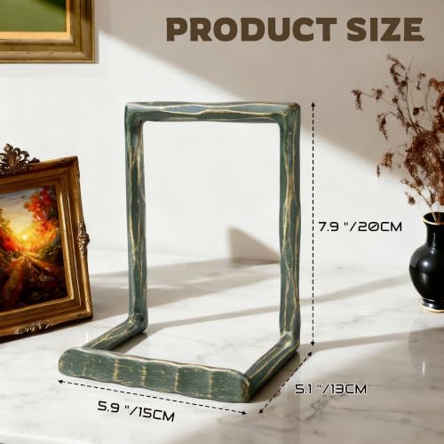 BEGINS Plate Stands for Display Hand-Forged, Solid Vintage 8-Inch Plate Display Stand, Decorative Metal Plate Holder for Book, Platter, Plaque, Photo Frame, Tabletop Art (Sage Green) - Image 7
