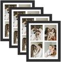 DUENPY 4 Pack 12x16 Collage Frame For 4 5x7 Photos Black by DUENPY