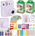 Fujifilm Instax Mini 12 Instant Camera Lilac Purple + Carrying Case + Fuji Instax Film Value Pack (40 Sheets) Accessories Bundle, Color Filters, Photo Album, Assorted Frames by FUJIFILM