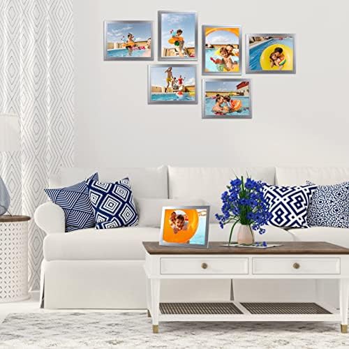 Giftgarden 8.5x11 Picture Frame Silver Set of 12, Multi Modern 8.5 x 11 Frames Bulk for Award Certificate Document Diploma, Wall or Tabletop Display - Image 4