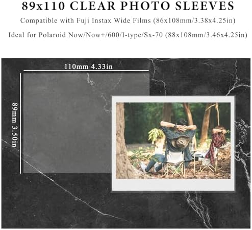3.5x4.25in Photo Sleeves Protectors for Fujifilm Instax Wide Film - Image 2