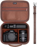 Small Camera Case Bag for Canon EOS Rebel T7/R50//R100 DSLR Camera Brown by LTGEM