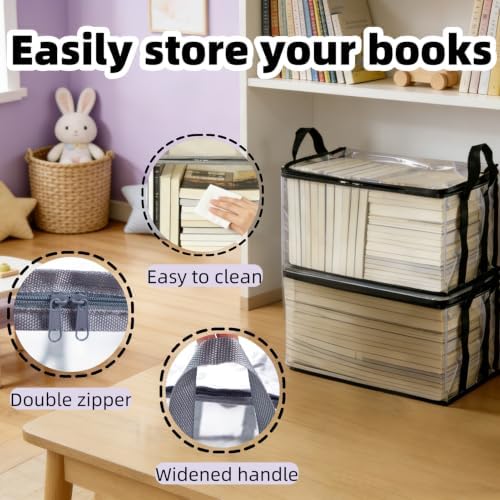 2 Pack Clear Comic Book Storage Containers, Black - Image 5