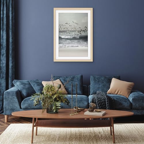 Americanflat 24x34 Poster Frame - Matted to 20x30 - Natural Oak - Image 4