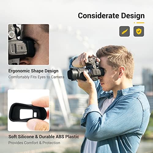 Kiwifotos Long Soft Eyecup Eyepiece Viewfinder for Canon EOS R7 Camera - Image 3