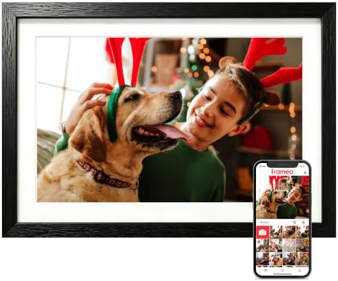 Frameo 10.1'' Digital Picture Frame WiFi, Electronic Photo Frame Slideshow by Pastigio