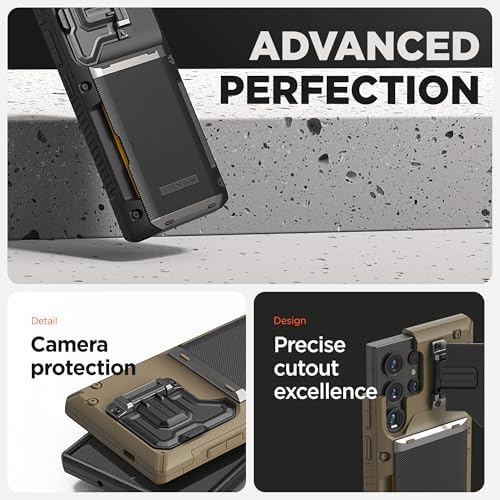 VRS DESIGN Damda Glide DuoGuard for Galaxy S25 Ultra Case (2025), Premium Sturdy Fully Covered Camera Lens Protection Cover Card Holder Wallet Case (Liberty Black) - Image 7