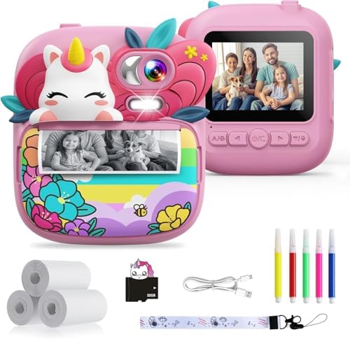 TIATUA Kids Camera Instant Print, Camera for Kids with Printable Photos, Toddler Camera Toys for Children Ages 3-14, Digital Camera for Girls 4 5 6 7 8 9 10 11 12 13 Years Old by SpecializeinKidsCameraToys
