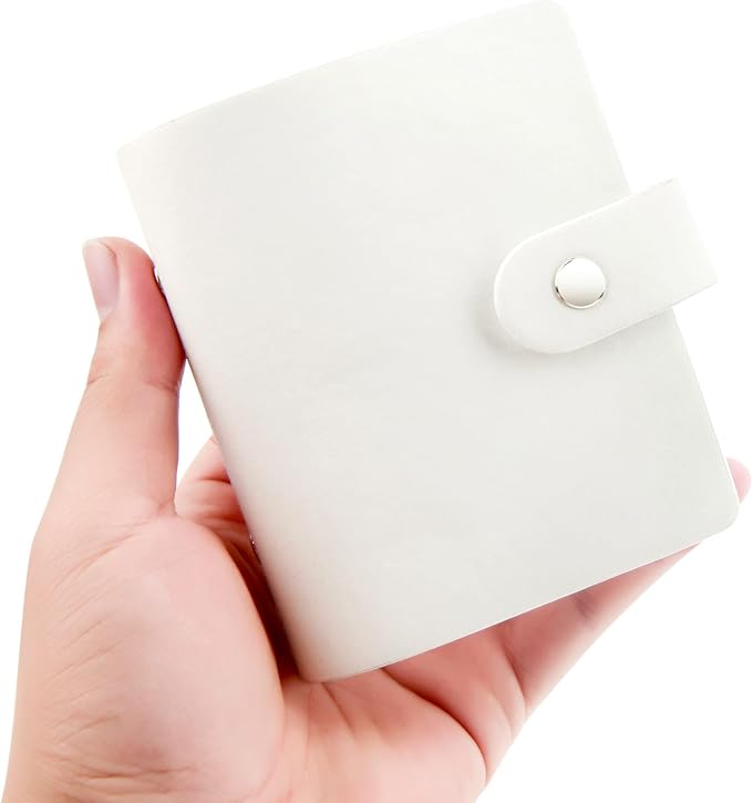 Ruibytree 52 Pockets Small 2x3 Photo Album for Instax Mini, White, 1 Pack | Pocket-Size, PU Leather Cover, Snap Closure, Acid-Free Pages, Fits Polaroid 2x3 Photos, Kodak Mini Prints & ZINK Photos by 2x3PhotoAlbum4x6PhotoAlbum35x425PhotoAlbumGoPhotoAlbum85x11VinylStickerPaper
