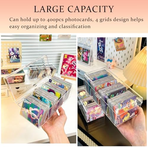 2x3 Photo Storage Box Clear Acrylic Organizer for Kpop & Instax Mini - Image 5