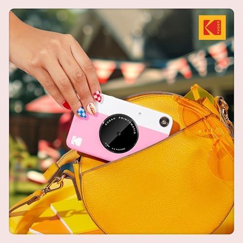 KODAK Printomatic Full-Color Instant Print Camera Starter Bundle + Carrying Case + Zink 20pk Photo Paper - Colorful Photos On 2x3" Sticky-Back Paper - Fun Gift for Birthday Christmas Holiday - Pink - Image 6