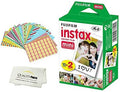Fujifilm Instax Mini Instant Film Compatible with Instax Mini 8/9/11/12 Cameras – Includes Frame Stickers and Quality Photo Microfiber Cloth (20 Prints) by FUJIFILM