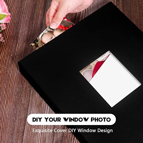 Aevdor 8.5x11 Photo Album, Holds 72 Photos, Linen Cover, Black - Image 6