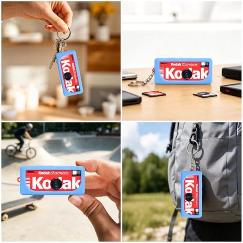 BOVKE Soft Silicone Case for KODAK CHARMERA Keychain Digital Camera, Blue - Image 7