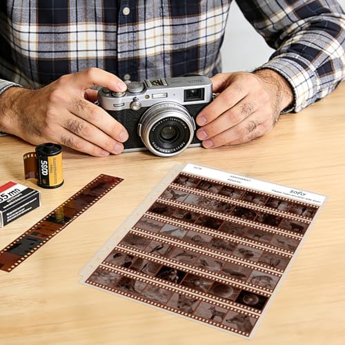 30 Pcs 35mm Film Negative Sleeves Film Negative Storage Album, Clear Page Protectors for 135mm/35mm Camera Film Roll, Acid-Free 135mm Film Travel Organizer for 3-Ring Binder, Holds 1260 Frames - Image 6