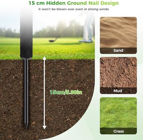 Golf Selfie Stick Tripod & Ground Spike to Record Swing, Phone Mount Golf Spike& Tripod, Strong Magnetic Mount, 11.4–47in Adjustable Pole, 1/4" Thread, Portable& Compact, Durable Aluminum Design - Image 6