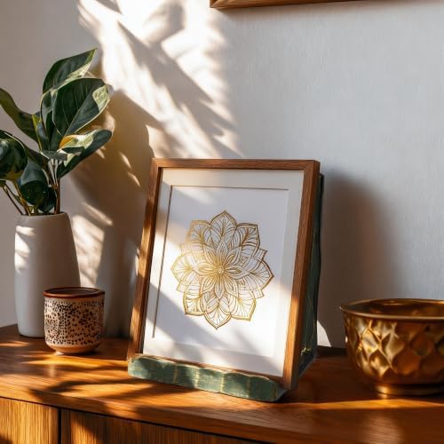 BEGINS Plate Stands for Display Hand-Forged, Solid Vintage 8-Inch Plate Display Stand, Decorative Metal Plate Holder for Book, Platter, Plaque, Photo Frame, Tabletop Art (Sage Green) - Image 6