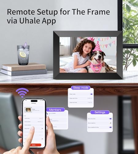 Uhale 10.1" Digital Picture Frame with 32GB Storage Support SD Card, Electronic Photo Frames with 1280x800 HD IPS Touch Screen, Instantly and Securely Share Memories, Send Wishes from Anywhere - Image 6
