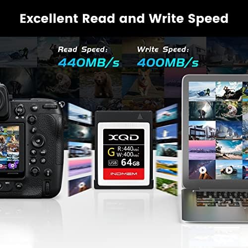 XQD 64GB Memory Card, 5X Tough MLC XQD Flash Memory Card High Speed G Series| Max Read 440MB/s, Max Write 400MB/s - Image 3