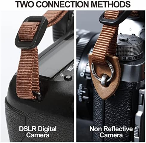 Padwa Lifestyle 2" Wide Classic Crazy Horse Art Cowhide Head Cotton Camera Straps for Photographers - Image 4