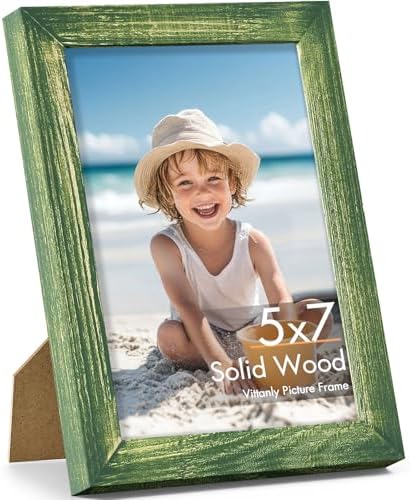 Vittanly 5x7 Picture Frame Made of Solid Wood for Wall and Tabletop by Vittanly
