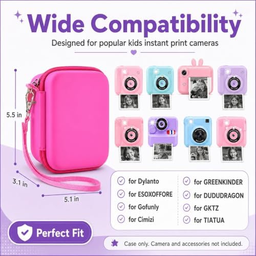 PAIYULE Kids Instant Print Camera Case for ESOXOFFORE for Dylanto Rosered - Image 2