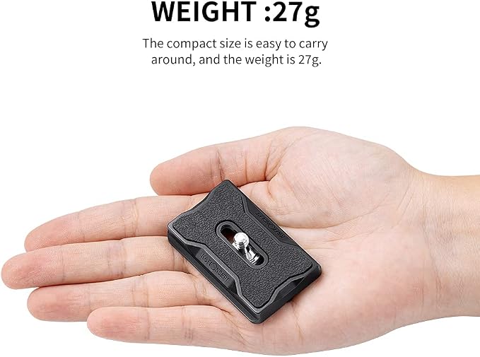 K&F CONCEPT Set of 2 Quick Release Plate Adapter 1/4 Inch | TP12 Release Plate Adapter for DSRL and Tripod Ball Joint - Image 3