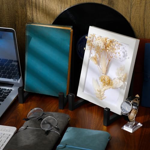 2 Pcs Large Plate Stands for Display Metal Frame Holder, Black, 6 Inch - Image 3