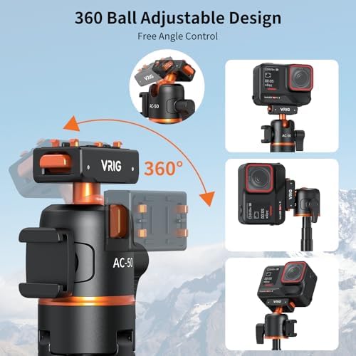 VRIG 21" Mini Camera Tripod for Insta360 Ace Pro2 with Wireless Remote - Image 2