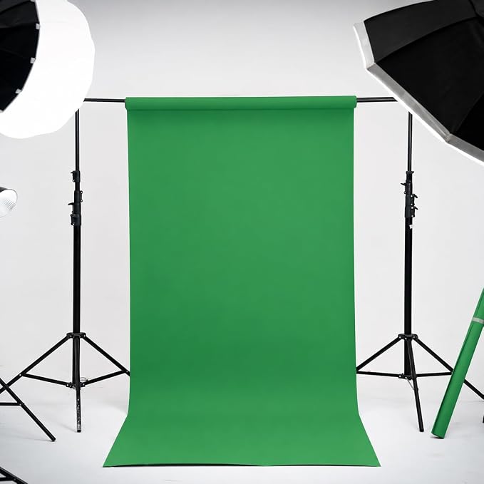 Kate Seamless Paper Backdrop for Photography Green Photo Backdrop Paper (106.8''x32.8' Stinger) - Image 2
